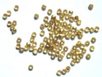 100 2.5mm Ridged Gold Crimps